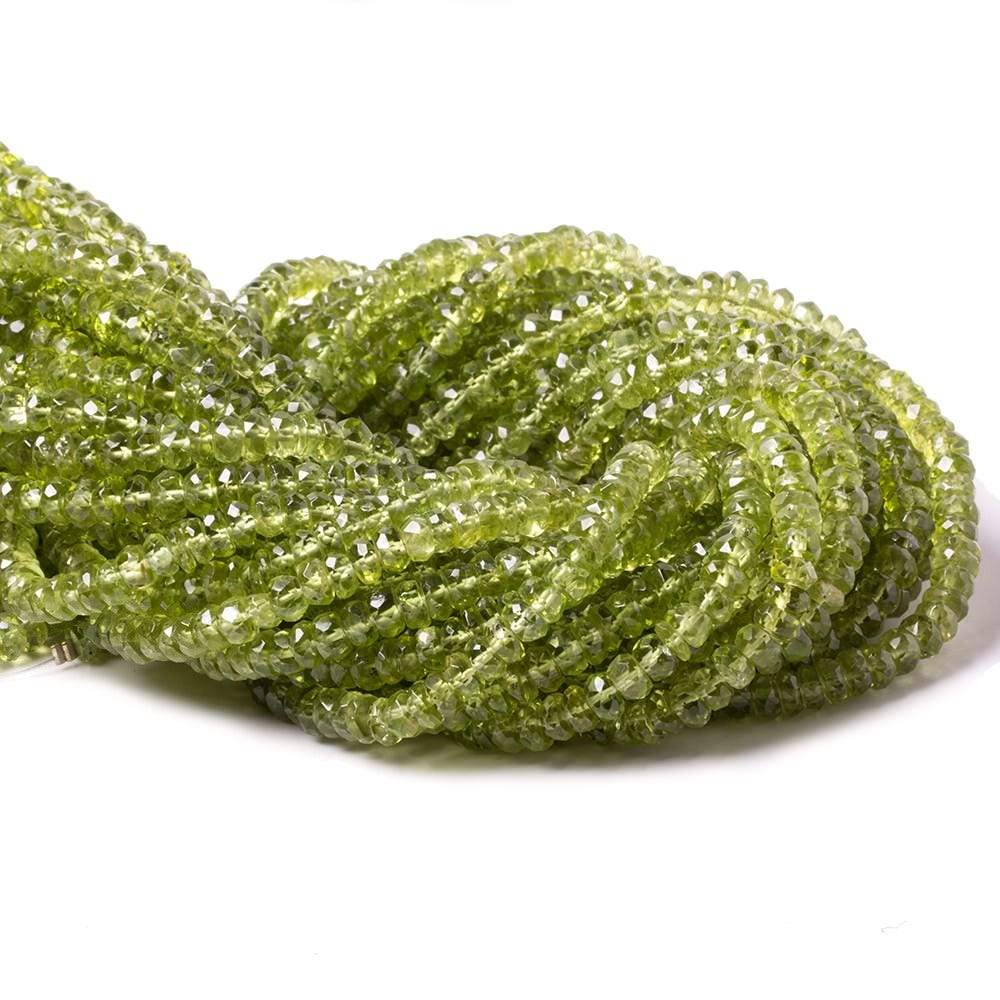 5mm Peridot Faceted Rondelle Beads 13 inch 112 pieces