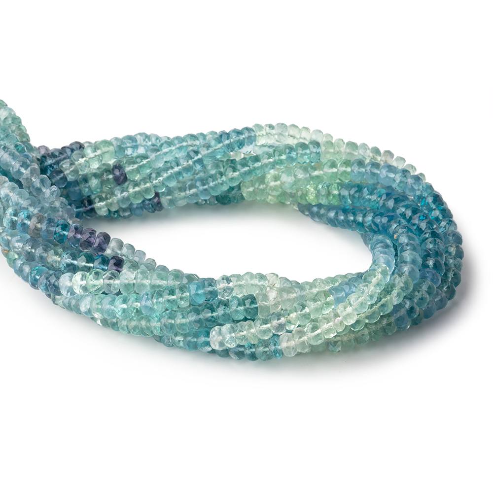 5mm Shaded Fluorite Faceted Rondelle Beads 13 inch 126 pieces