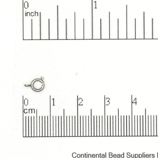 5mm Spring Ring Clasp Stainless Steel sold per Piece - CL/SR5SS