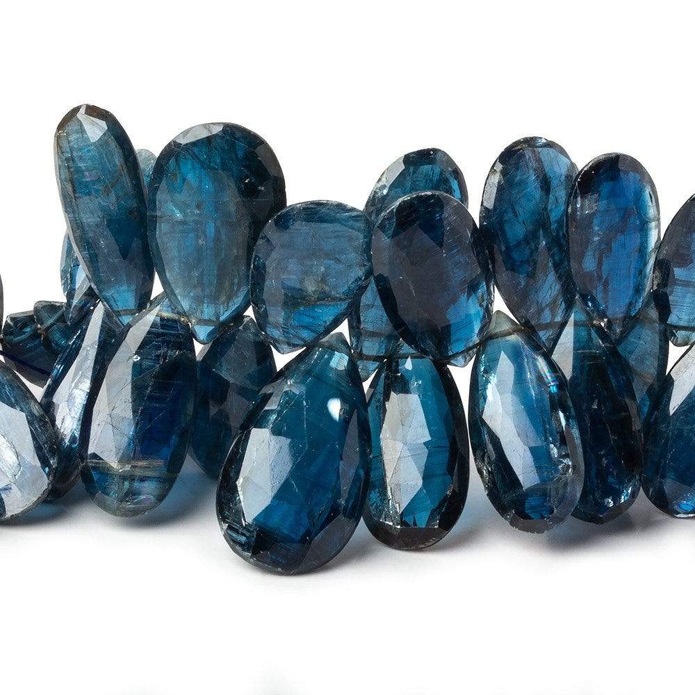 12x5mm Kyanite Faceted Pear Beads 7.5 inch 56 pieces