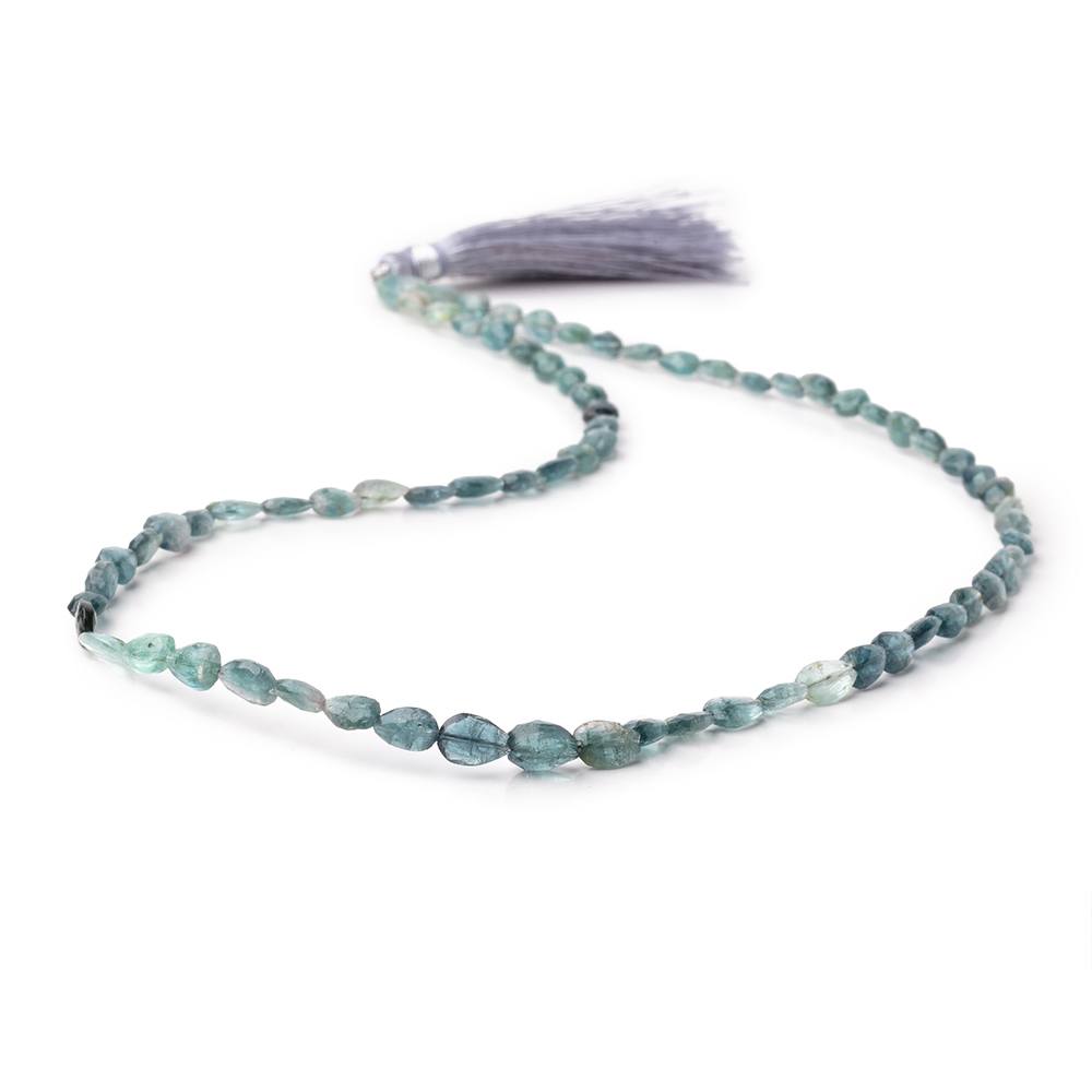 5x3-7x5mm Indicolite Bi-Color Tourmaline Faceted Pear Beads 16 inch 69 pieces