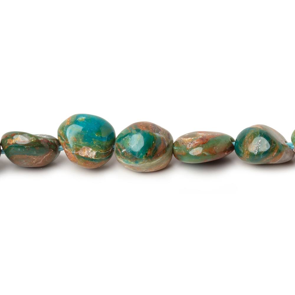 5x6-9.5x8mm Blue Peruvian Opal Plain Nugget Beads 15.5 inch 51 pieces
