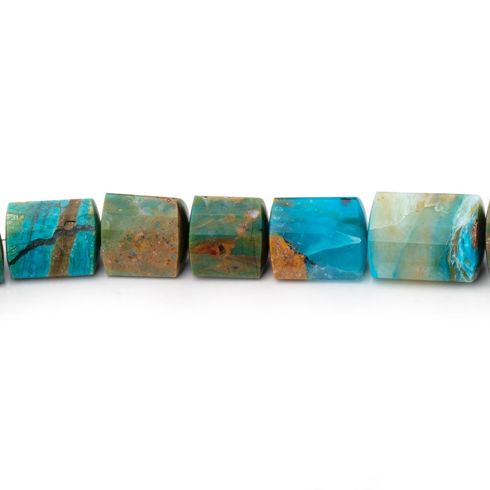 5x7-11x8.5mm Blue Peruvian Opalina Faceted Trillion Beads 16 inch 51 pieces AAA