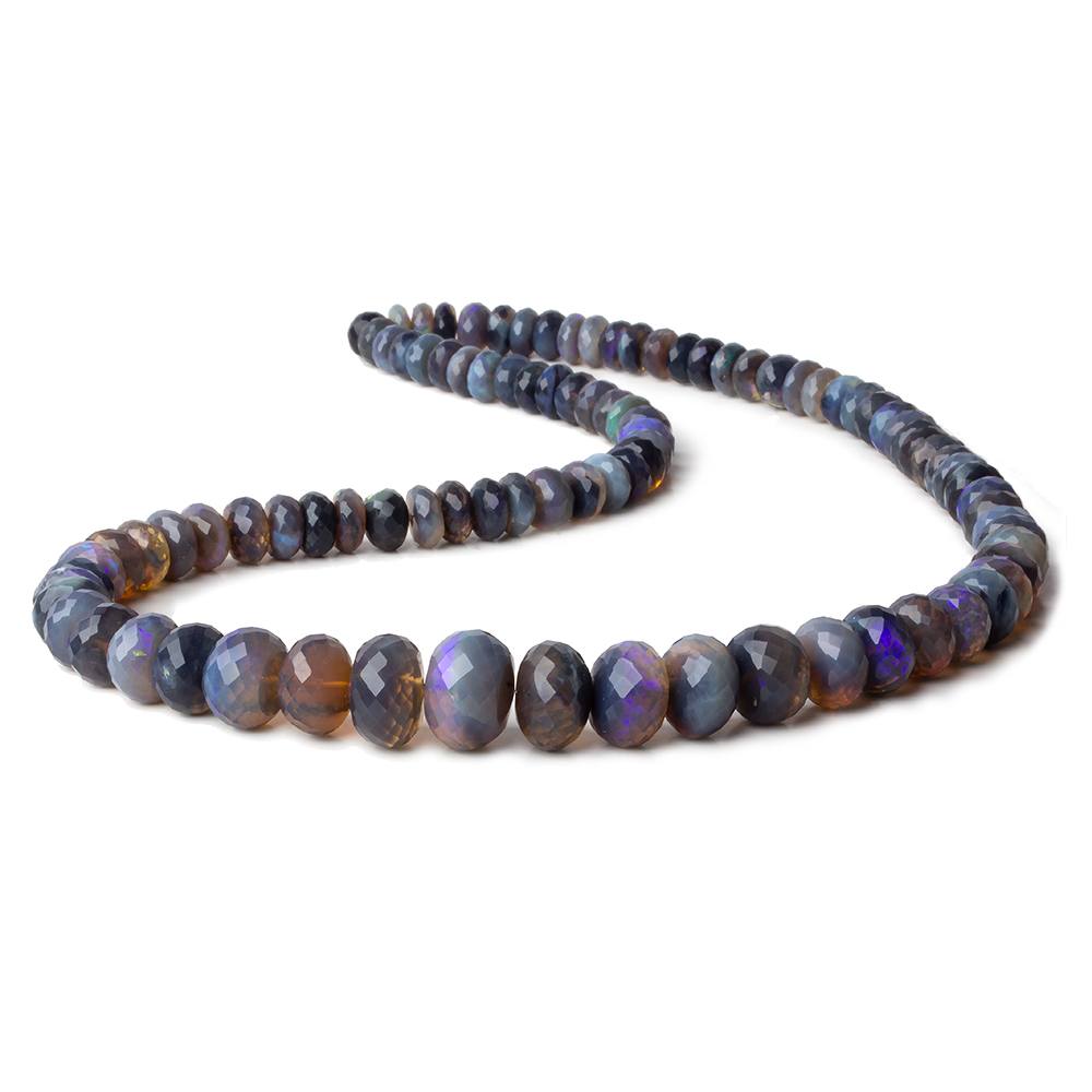 6-12mm Australian Purple Opal faceted rondelles 18 inch 108 beads AAA