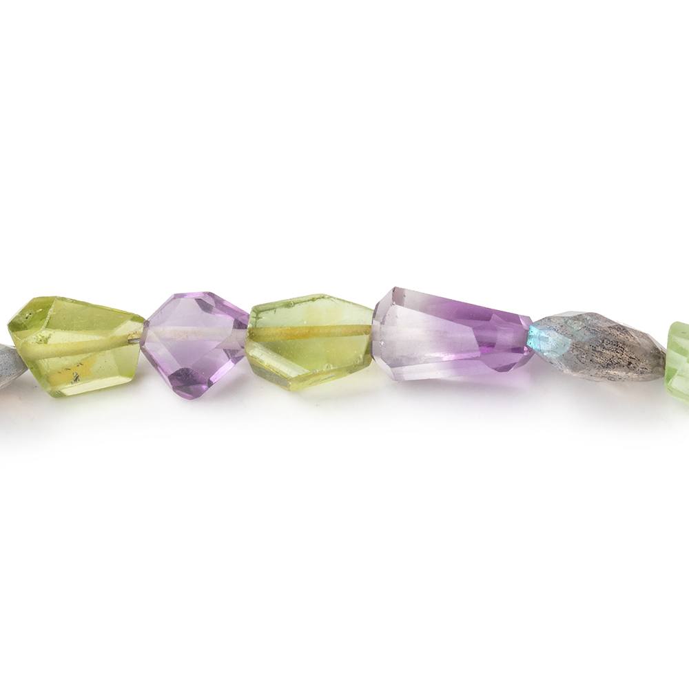6-16mm Multi Gemstone Faceted Nugget Beads 16 inch 47 pieces