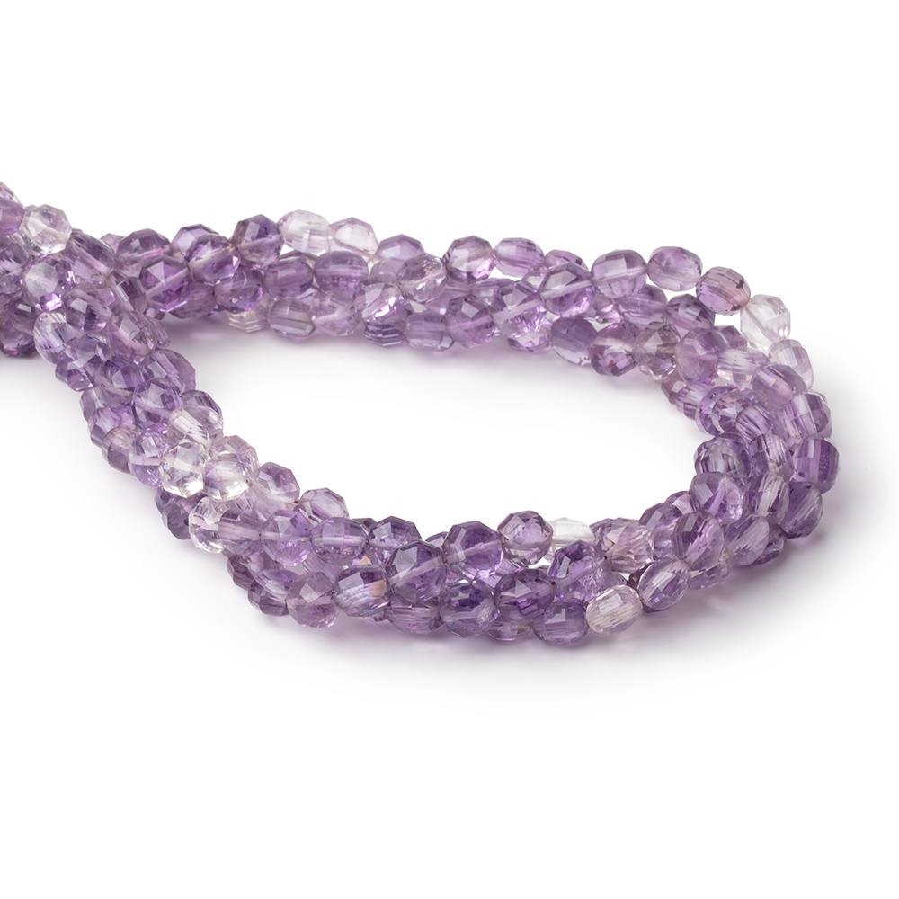 6-6.5mm Shaded Pink Amethyst Faceted Hexagon Beads 16 inch 60 pieces