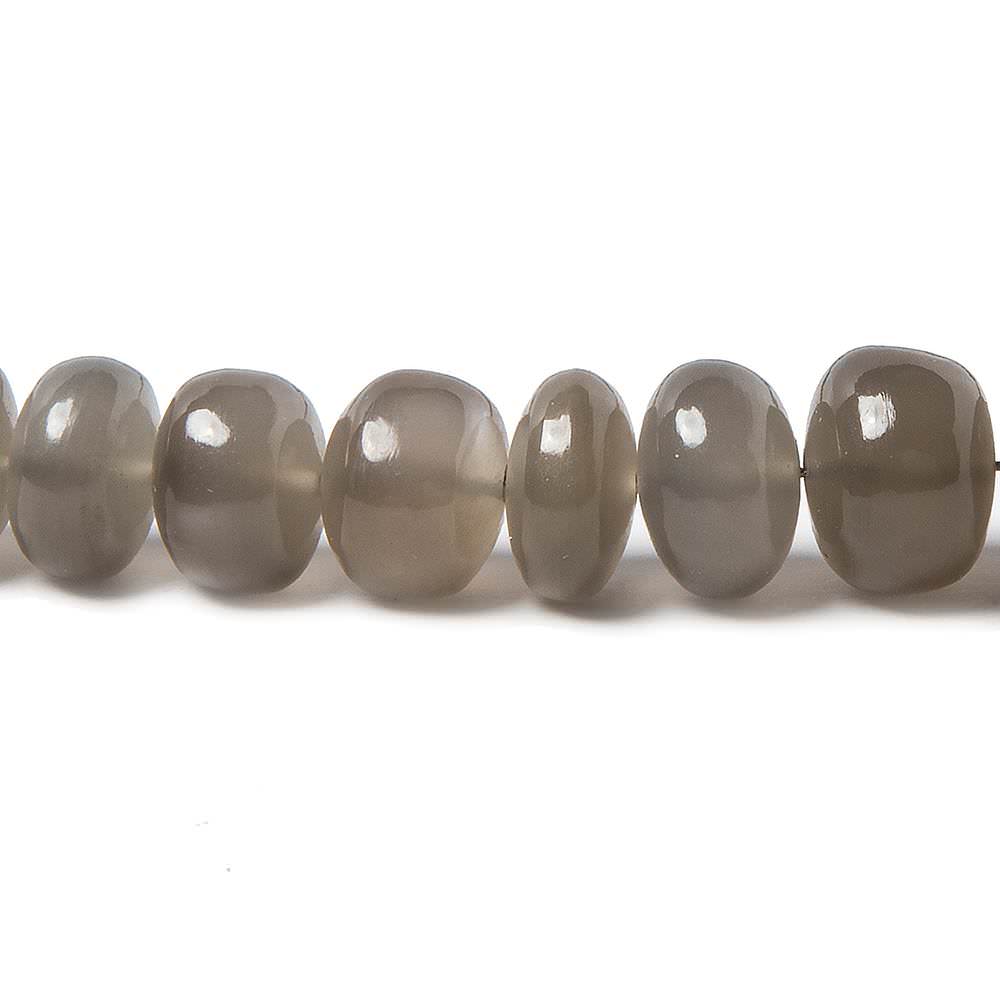 6.5-10mm Platinum Moonstone Plain Rondelle Beads 16 inch 75pcs