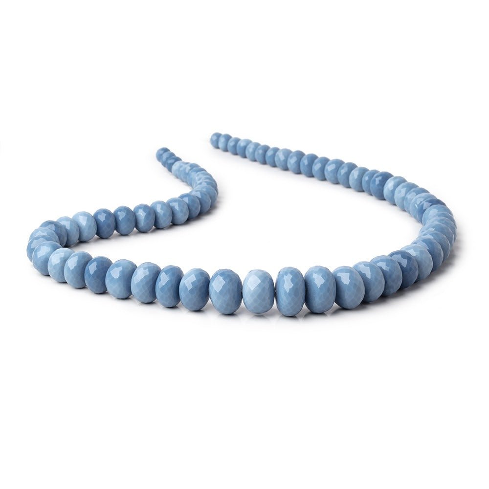 6.5-16mm Owyhee Blue Opal Faceted Rondelle Beads 20 inch 65 pieces AA