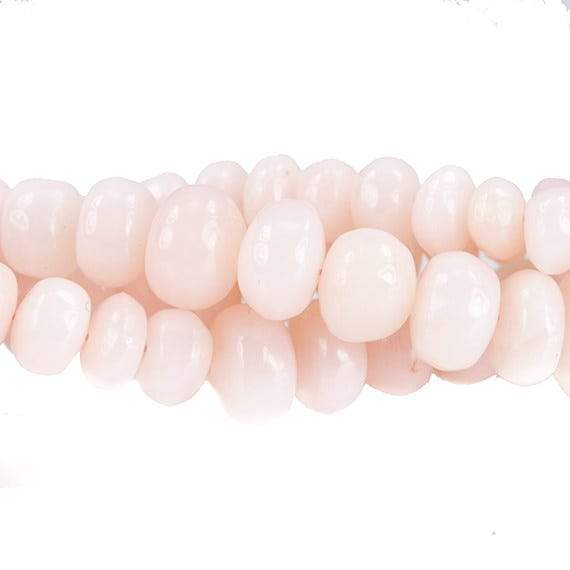6.5-7mm Pink Peruvian Opal Plain Rondelle Beads 16 inch 90 beads AAA