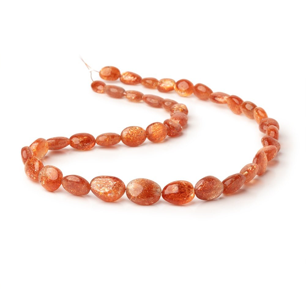 6.5x5-12x10mm Sunstone Plain Nugget Beads 16 inch 39 pieces AA