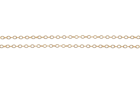 14Kt Gold Filled 1.4x1mm Cable Chain - 5ft