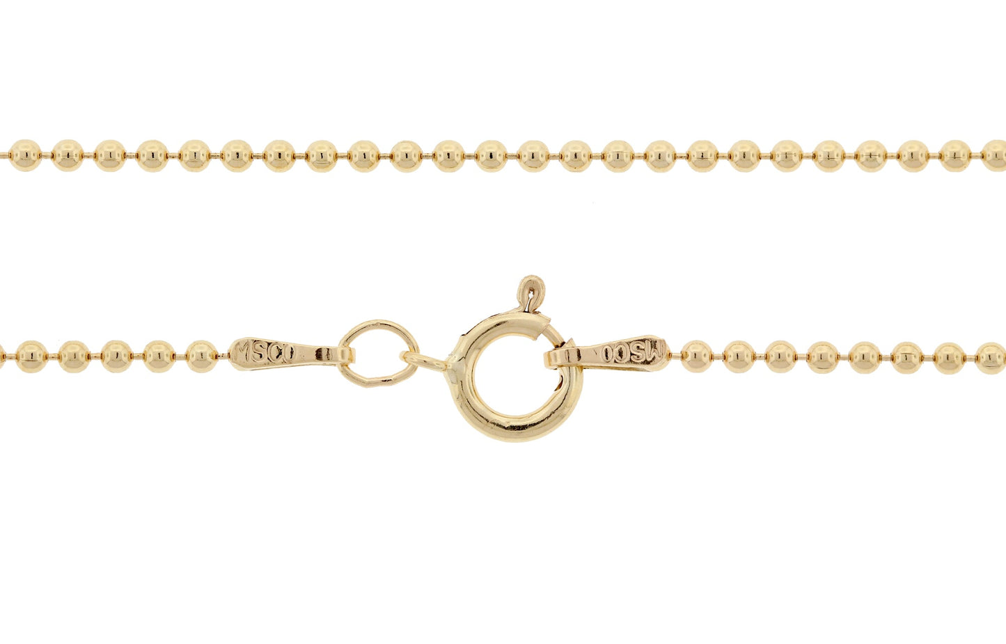 14kt Gold Filled 1.5mm Ball Chain 30" With Spring Ring Clasp - 1pc