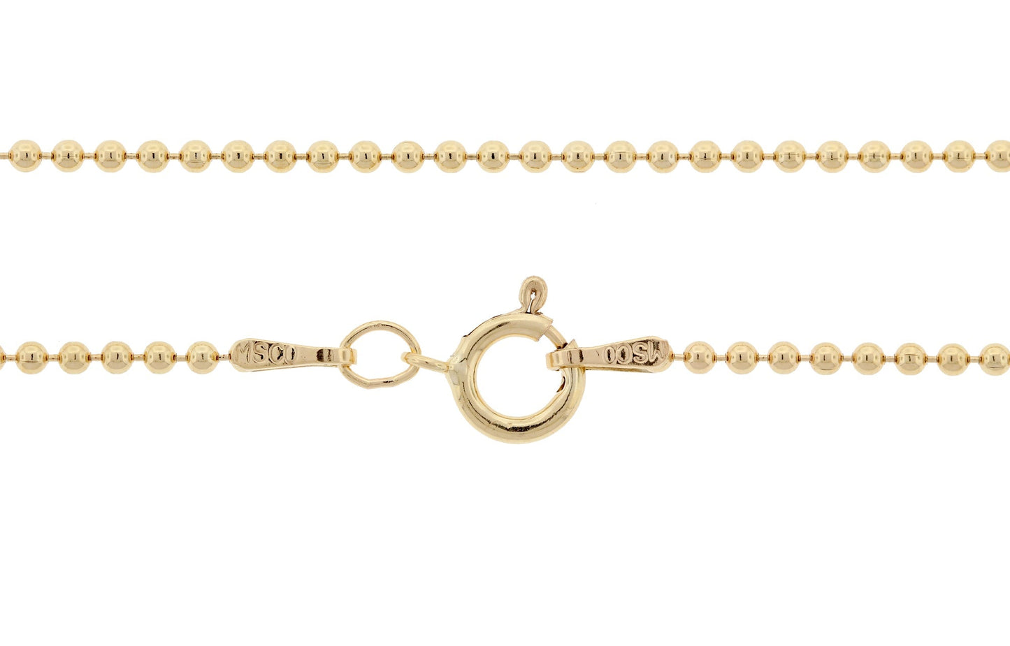 14kt Gold Filled 1.5mm Ball Chain 36" With Spring Ring Clasp - 1pc