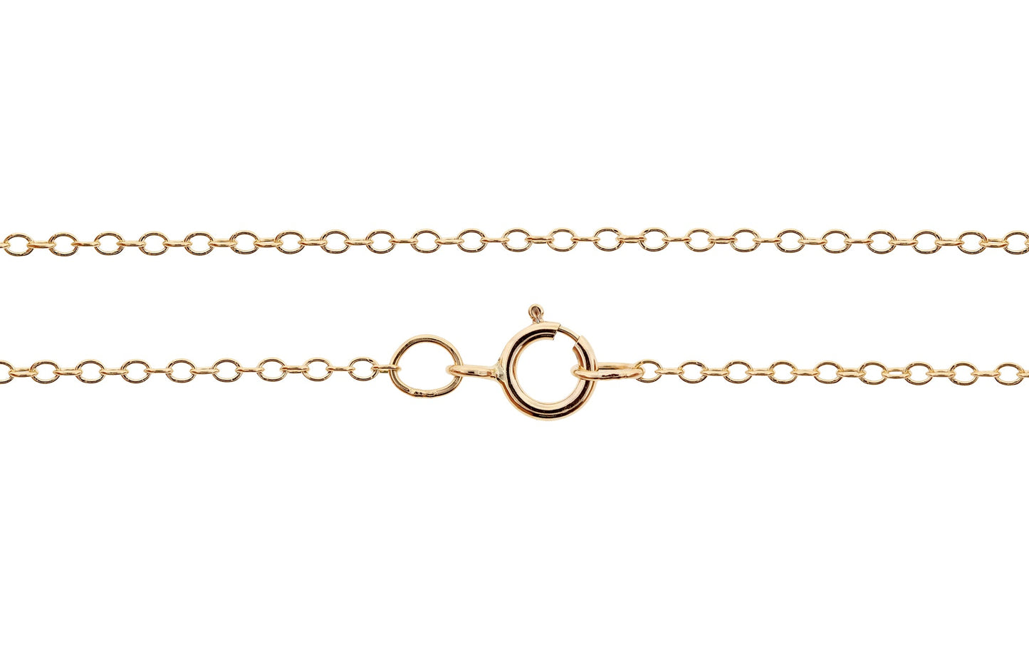 14Kt Gold Filled 1.4x1mm 16" Cable Chain With Spring Ring Clasp - 1pc