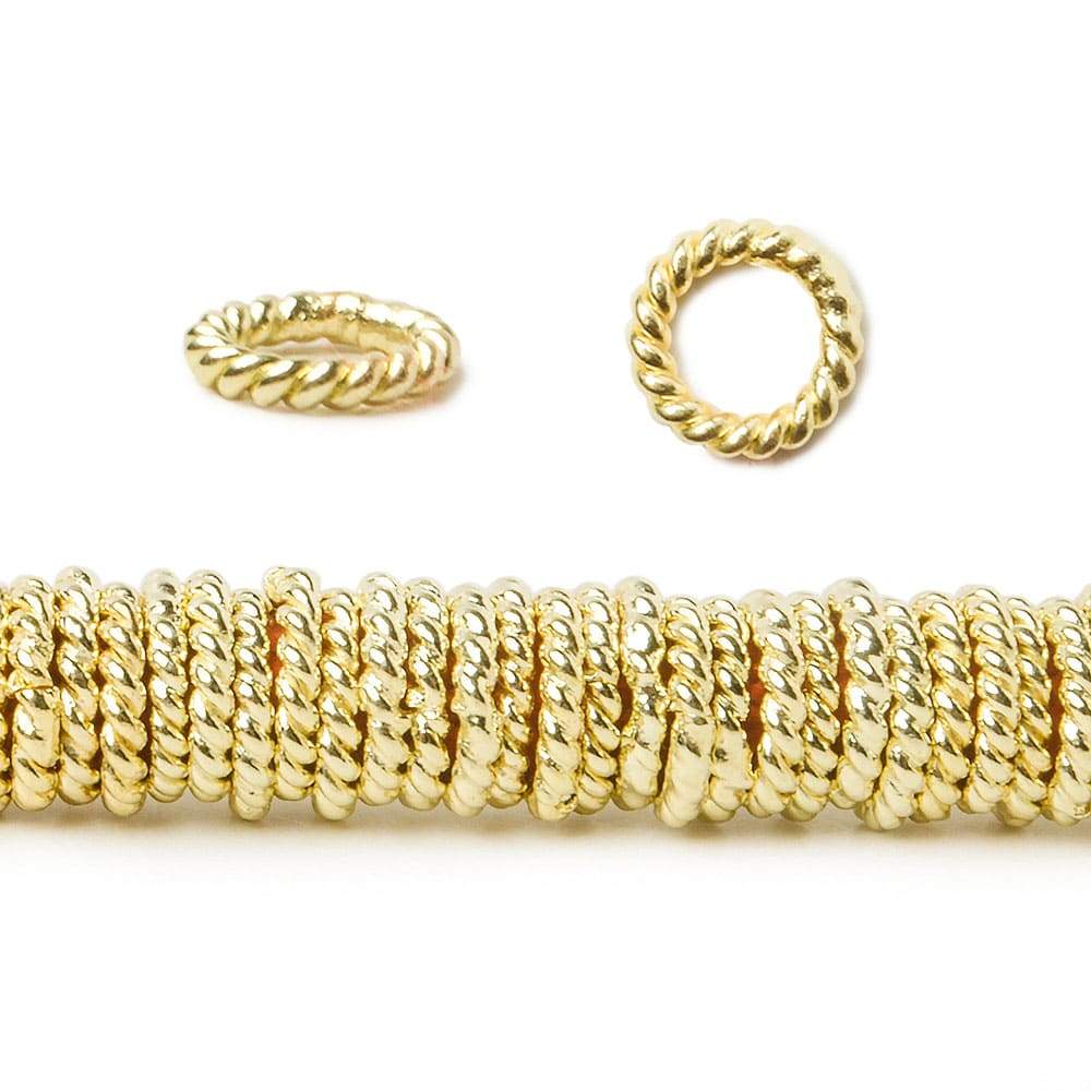 6mm 14kt Gold Plated Copper Jumpring 8 inch 170 pieces