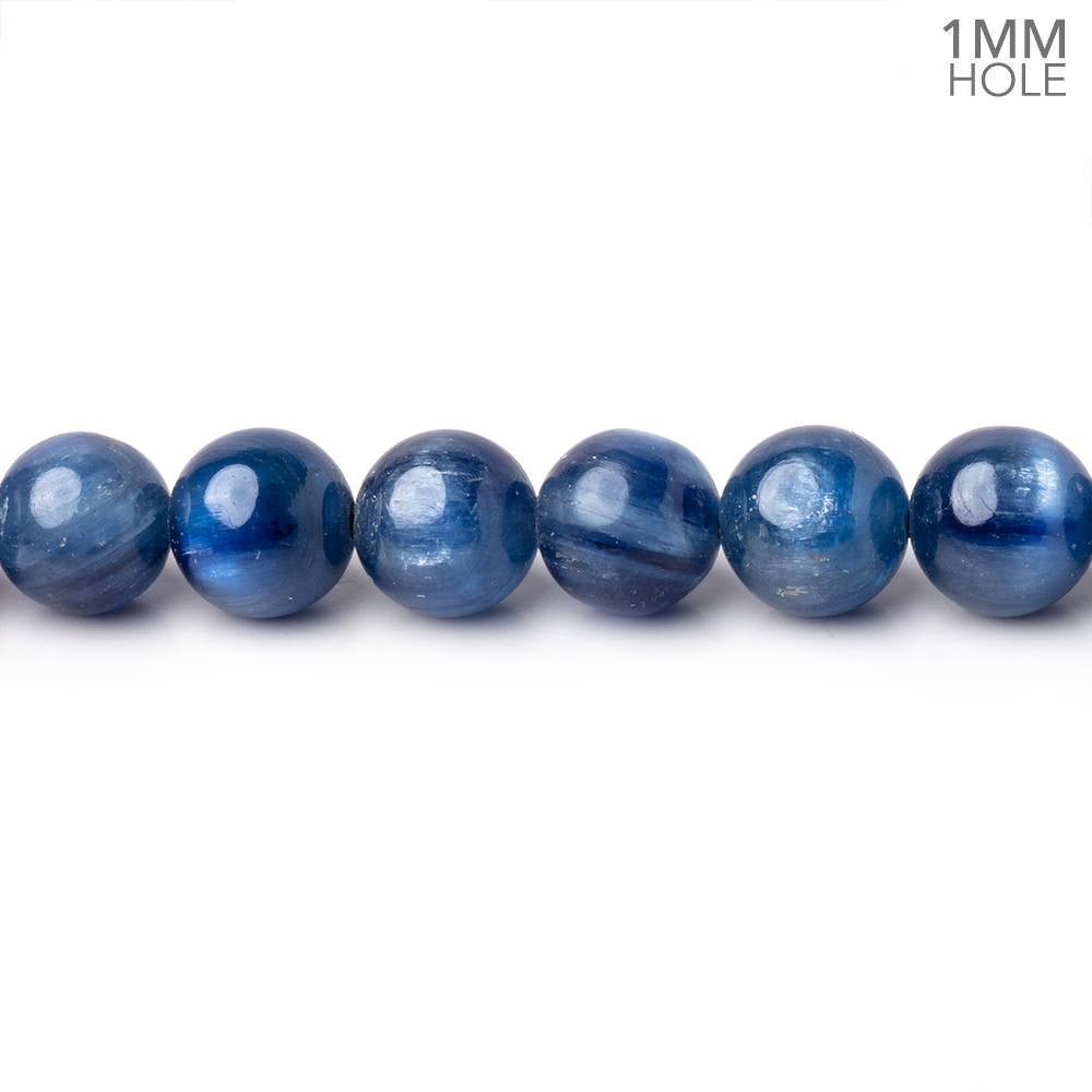6mm Blue Kyanite Plain Round Beads 15.75 inch 67 pieces A 1mm hole