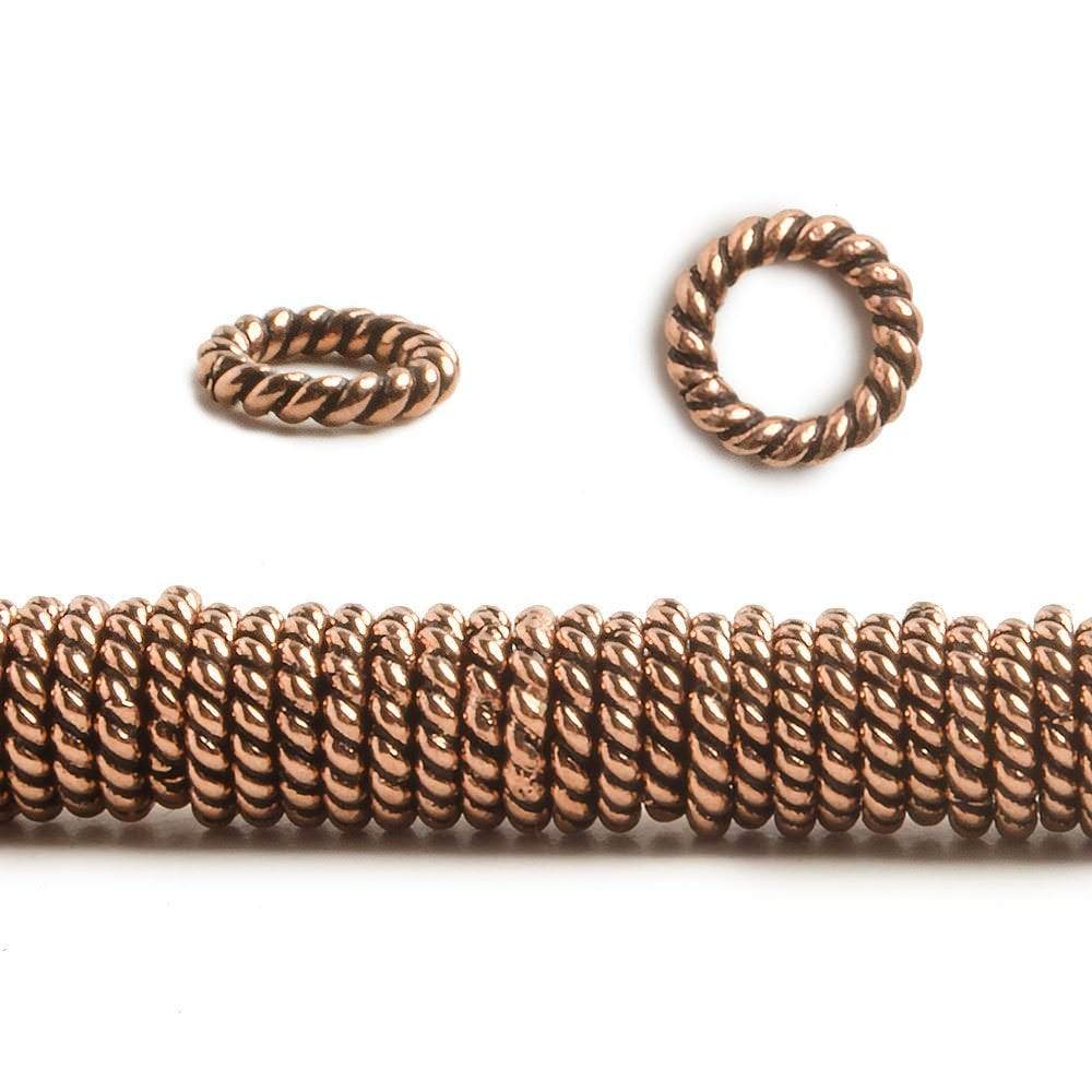 6mm Copper Twisted Wire Jump Ring 8 inch  187 pieces