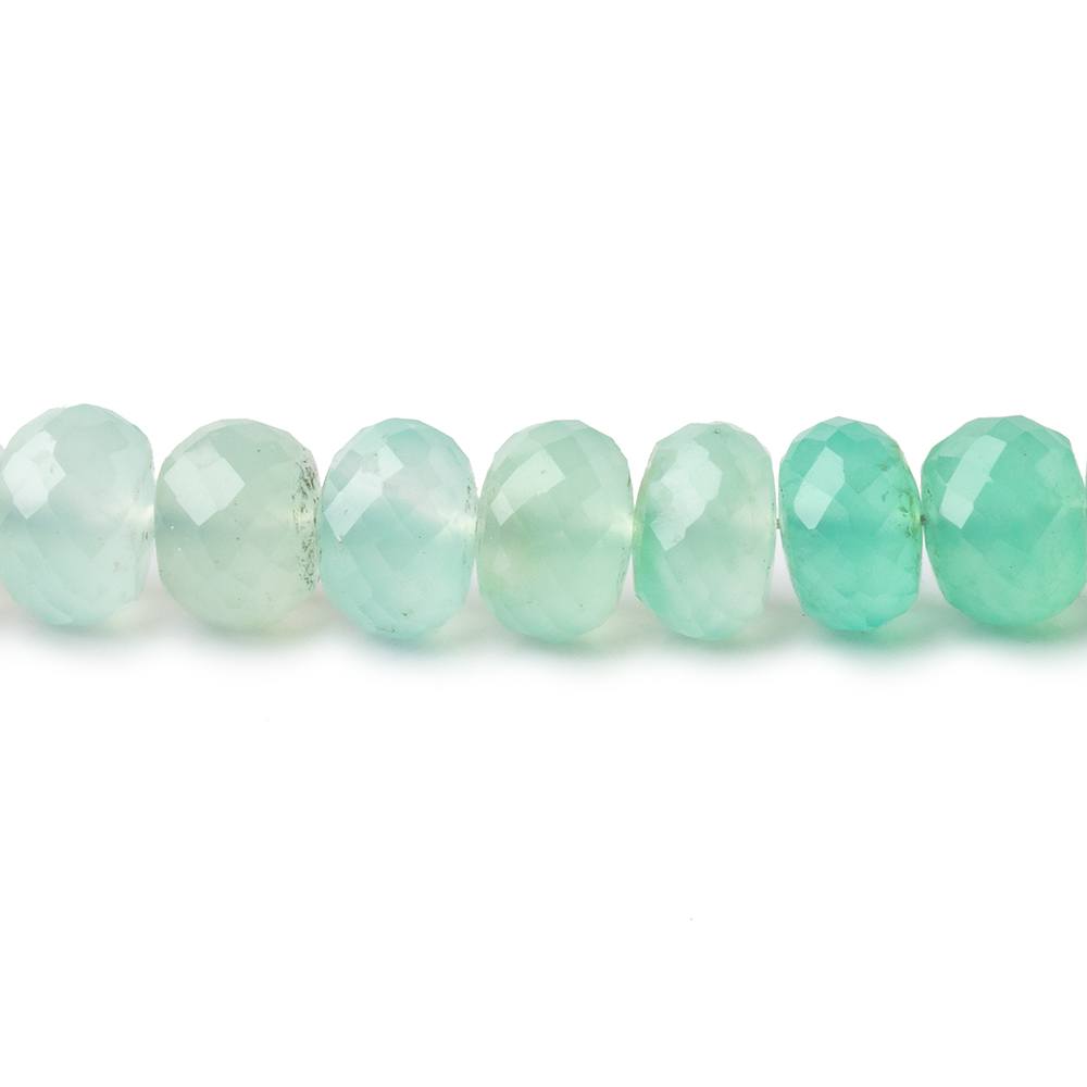 6mm Shaded Chrysoprase Faceted Rondelle Beads 16 inch 90 pieces AA