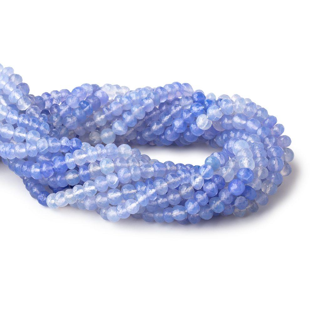 6mm Shaded Santorini Chalcedony Faceted Rondelle Beads 13 inch 76 pieces
