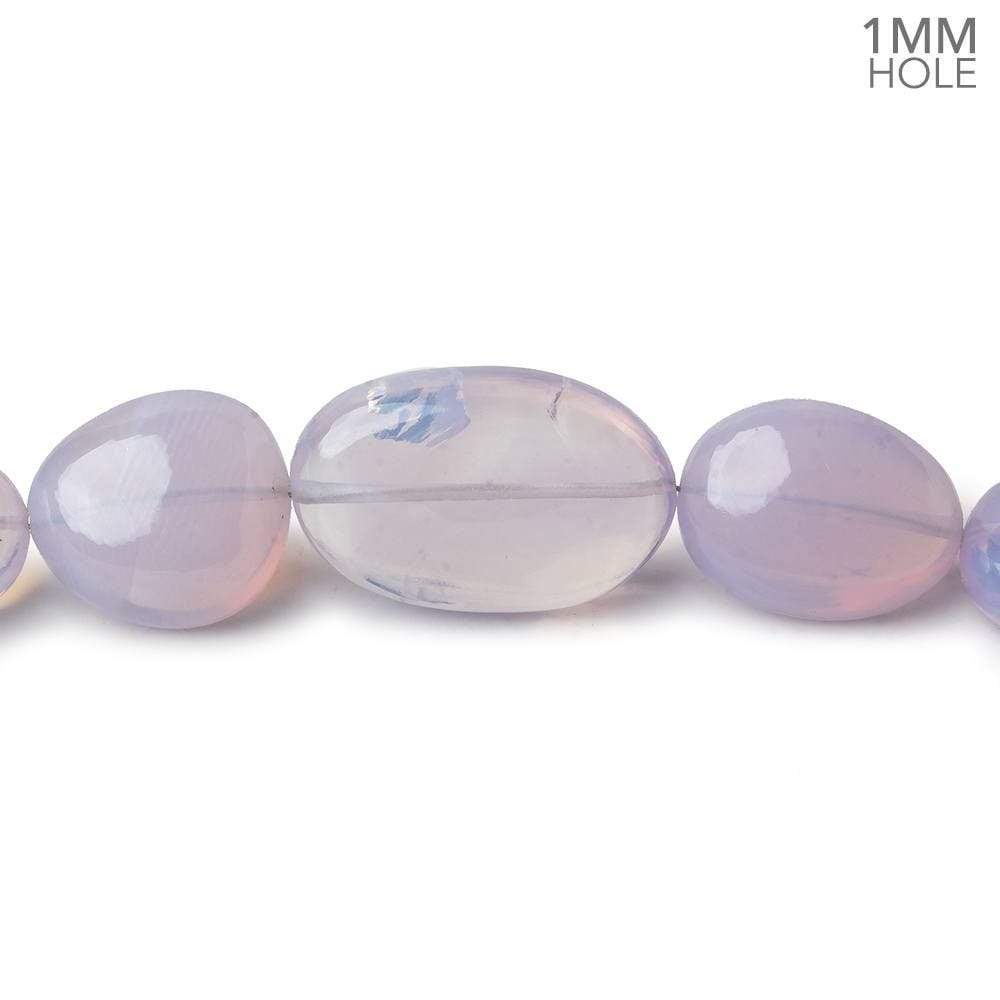 Lavender Opal straight drilled plain nuggets 19 inch 43 beads AA large hole