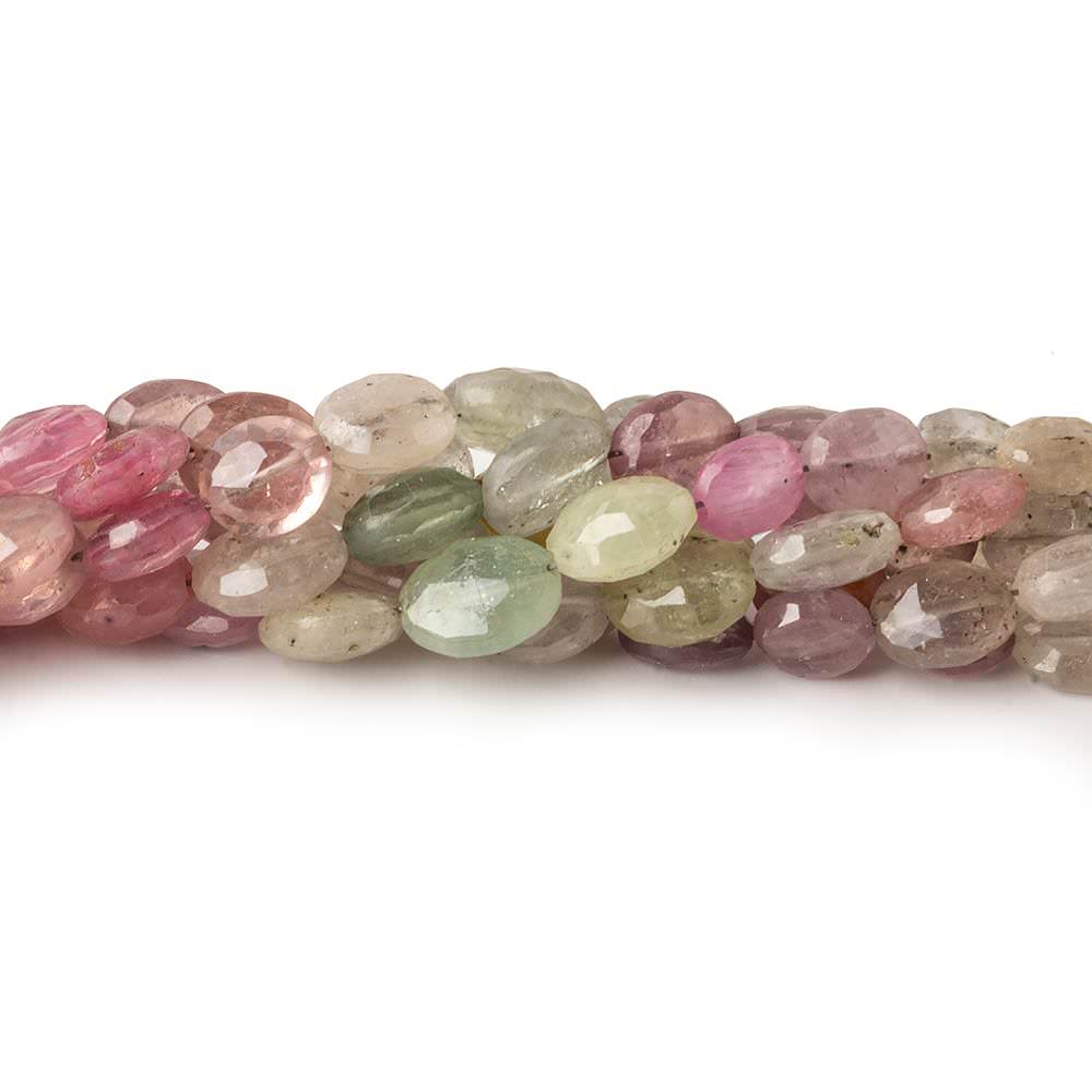 6x4-8x6mm Multi Color Umba Sapphire faceted oval beads 18 inch 72 pieces AA