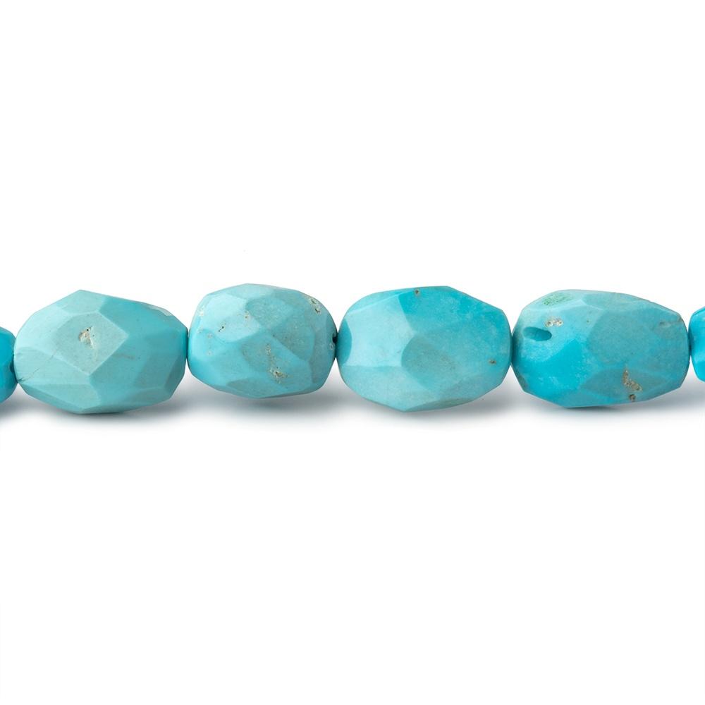 6x5-10x7mm Sleeping Beauty Turquoise Faceted Nugget Beads 15 inch 42 pieces