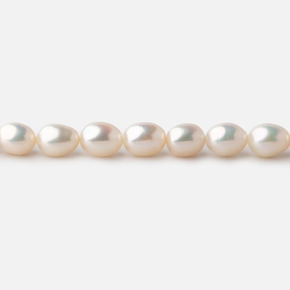 6x5mm Cream Straight Drill Oval Freshwater Pearls 15.5 inch 54 pieces AA