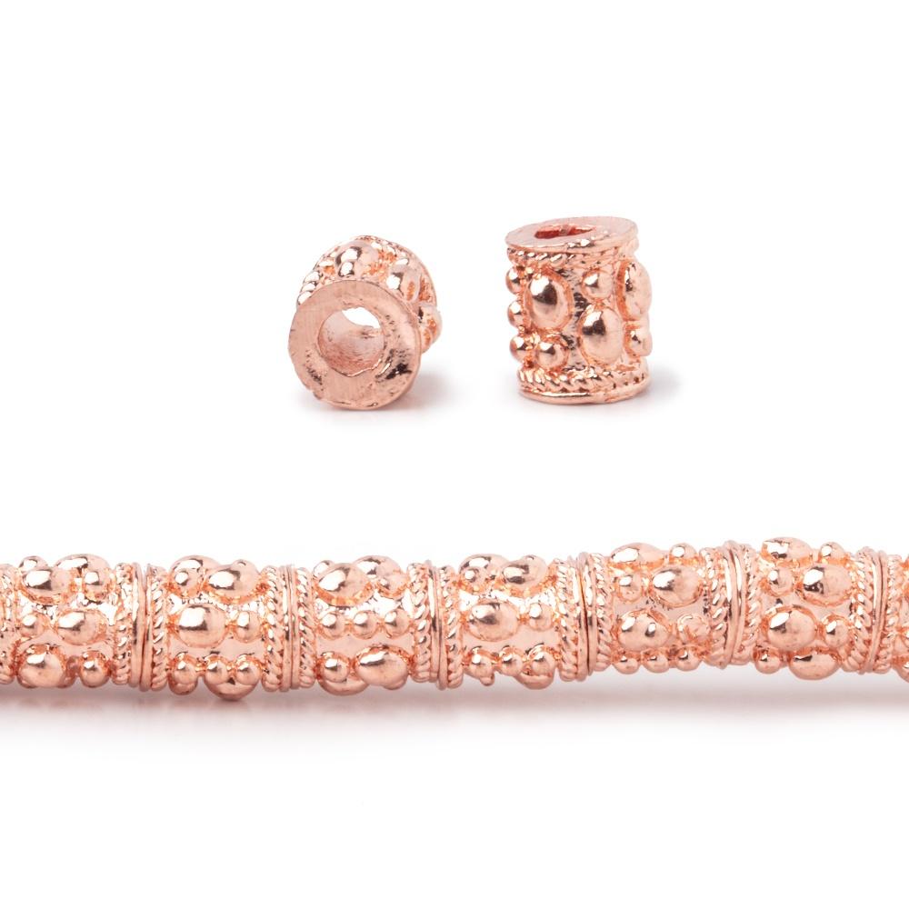 6x5mm Rain Drop Design Tube Beads 8 inch 33 pieces