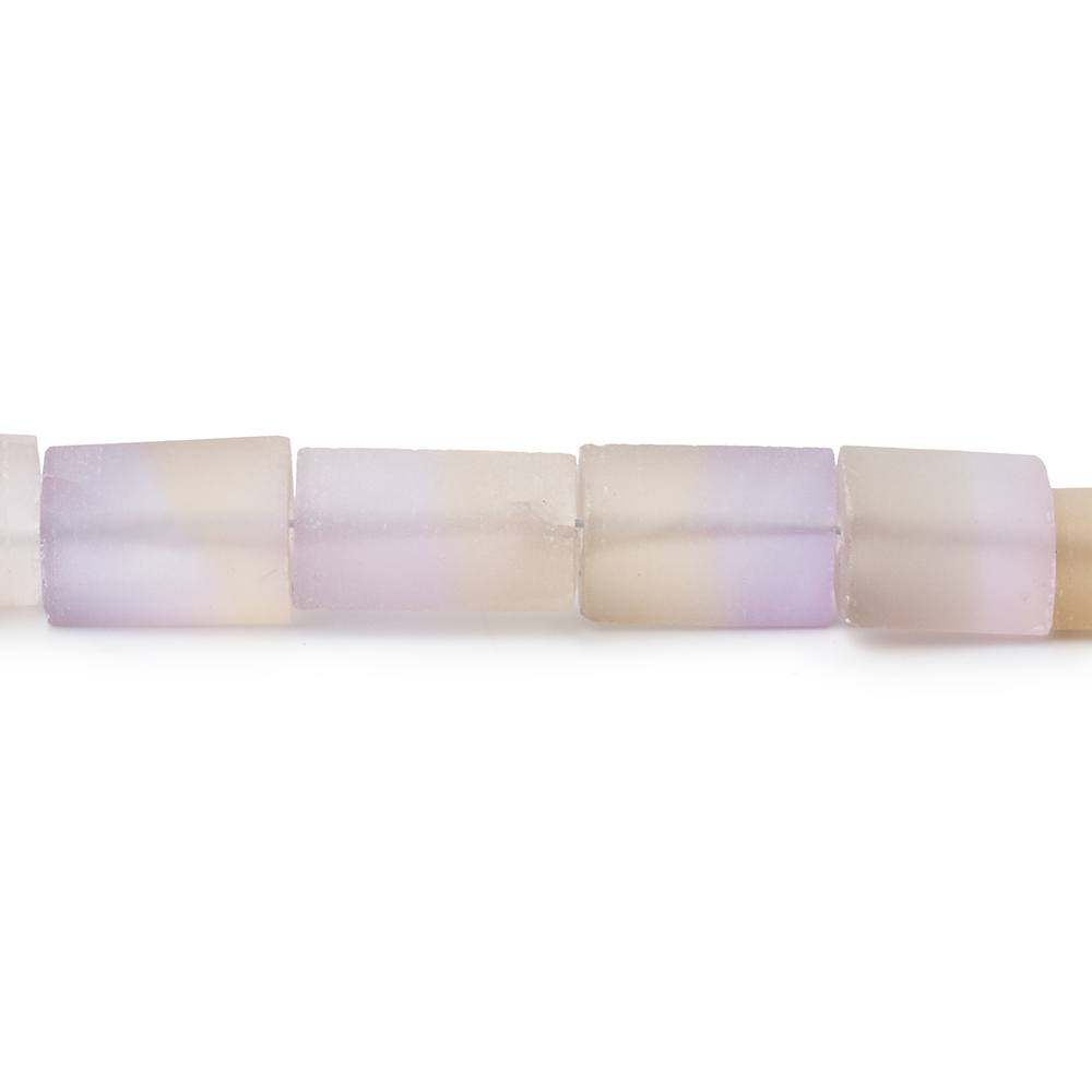 6x6-10x7mm Matte Ametrine Plain Tube Beads 18 inch 55 pieces AA