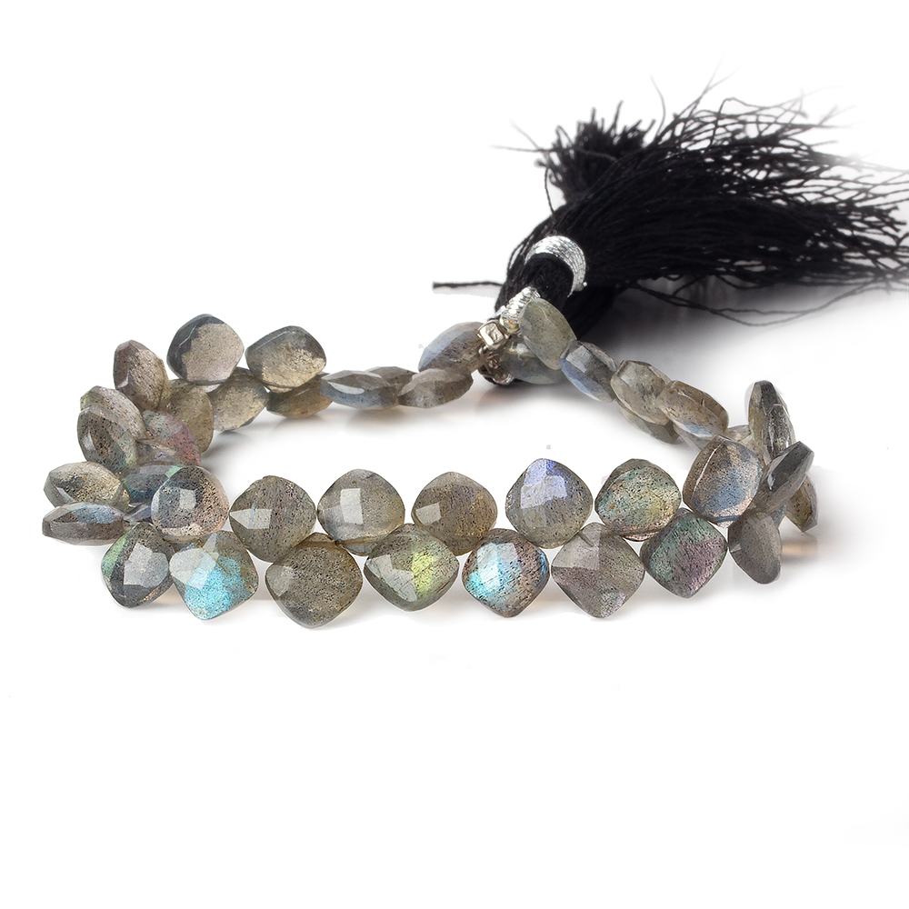6x6-7x7mm Labradorite faceted pillow beads 7.25 inch 46 pieces AA