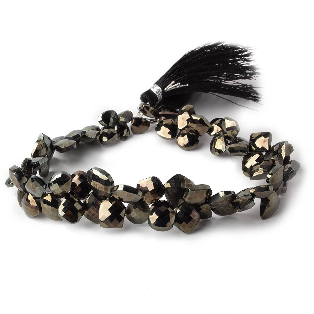 6x7-10x10mm Bronze Metallic Black Spinel Fancy Shapes 9 inch 65 beads
