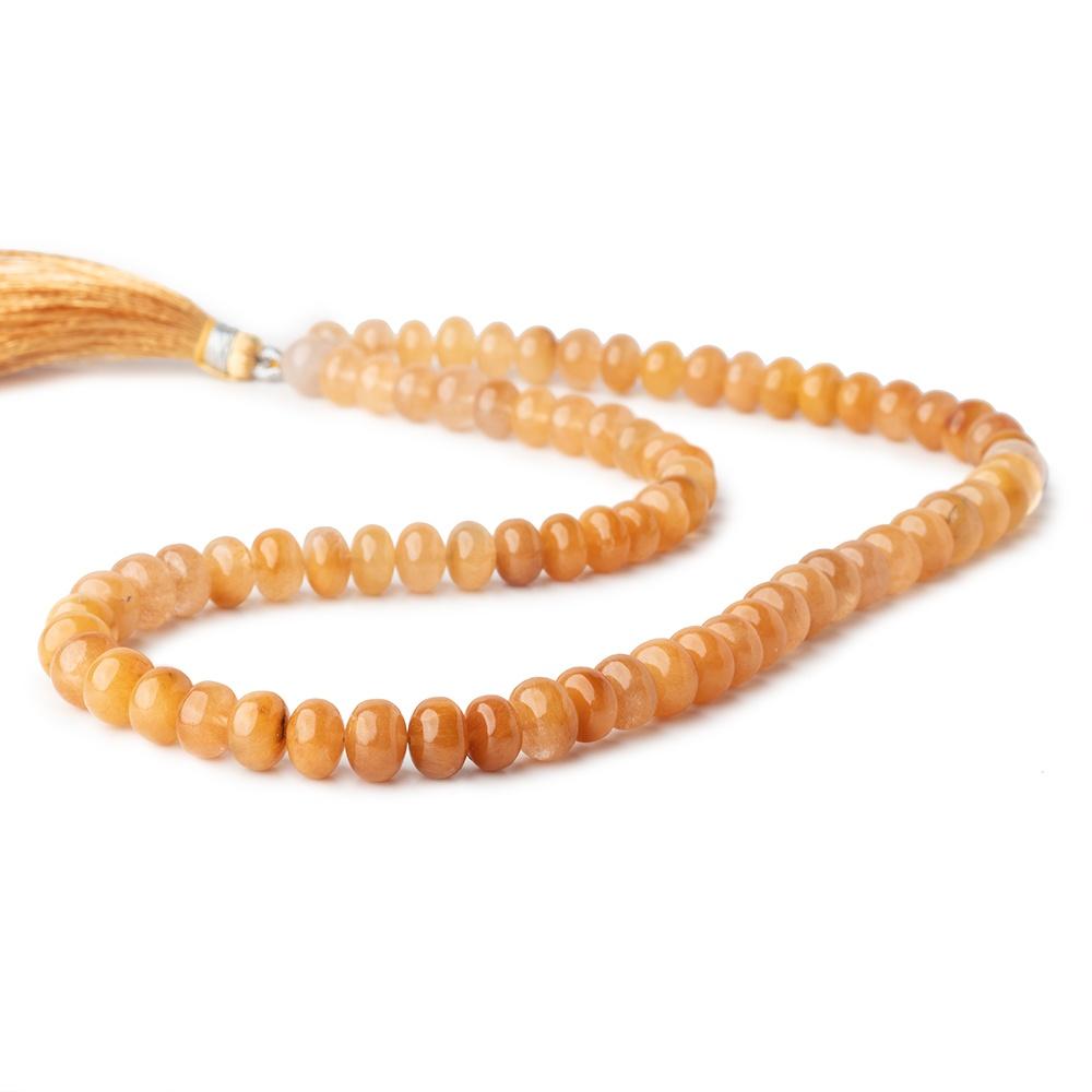 9mm Butterscotch Rutilated Quartz Plain Rondelle Beads 16 inch 55 pieces