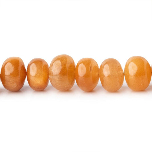 9mm Butterscotch Rutilated Quartz Plain Rondelle Beads 16 inch 55 pieces