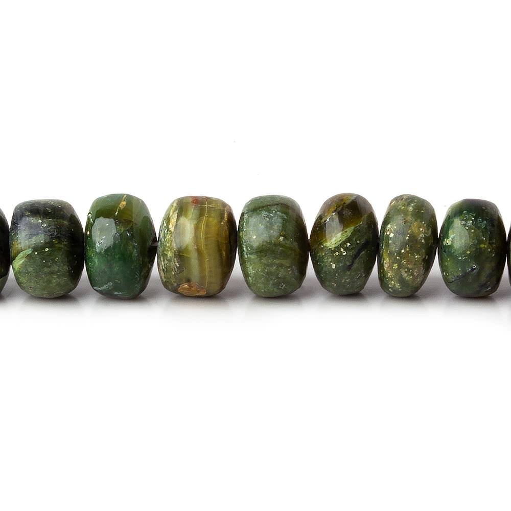 7-8mm Green Opal plain rondelle beads 18 inch 94 pieces