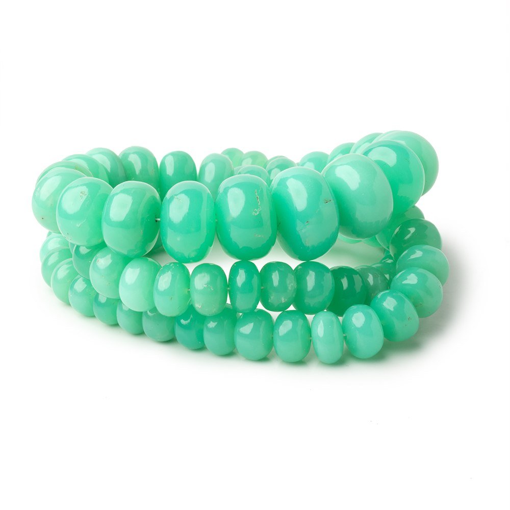 7.5-16mm Chrysoprase Plain Rondelle Beads 20 inch 81 pieces AAA
