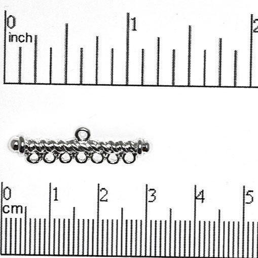 30mm x 3mm 7 to 1 Loop Reducer Connector - Sold by the Piece - Made of Pewter - Multiple Finishes - K86