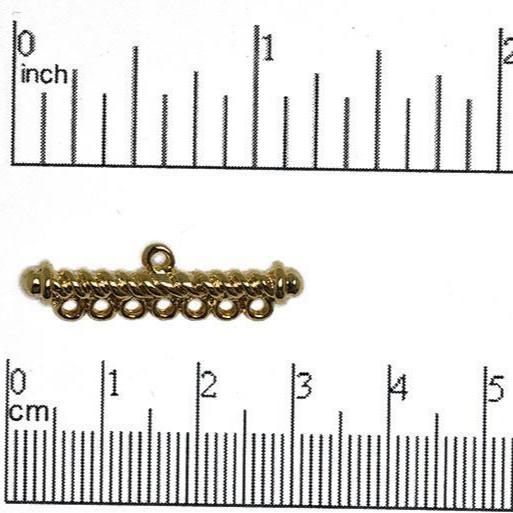 30mm x 3mm 7 to 1 Loop Reducer Connector - Sold by the Piece - Made of Pewter - Multiple Finishes - K86