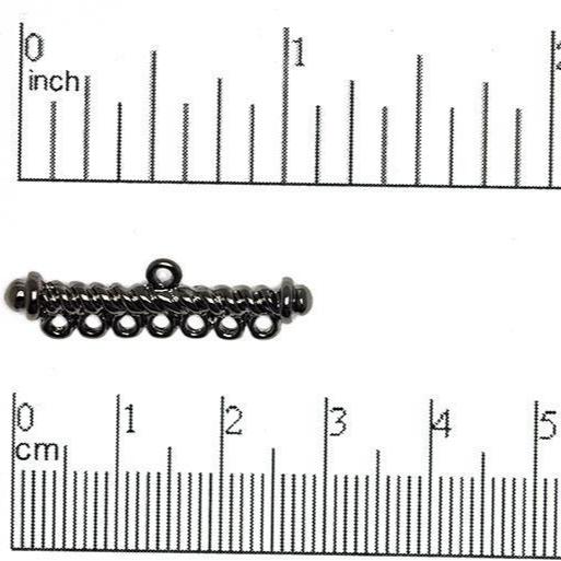 30mm x 3mm 7 to 1 Loop Reducer Connector - Sold by the Piece - Made of Pewter - Multiple Finishes - K86