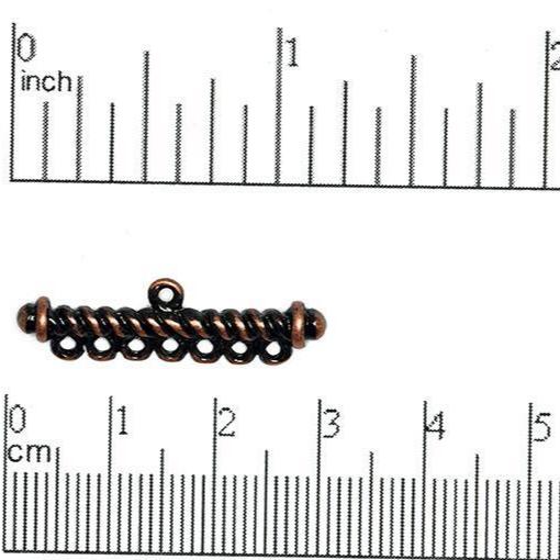 30mm x 3mm 7 to 1 Loop Reducer Connector - Sold by the Piece - Made of Pewter - Multiple Finishes - K86