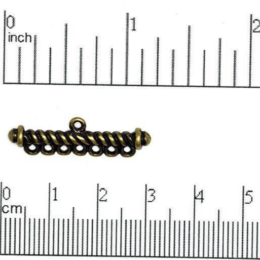 30mm x 3mm 7 to 1 Loop Reducer Connector - Sold by the Piece - Made of Pewter - Multiple Finishes - K86