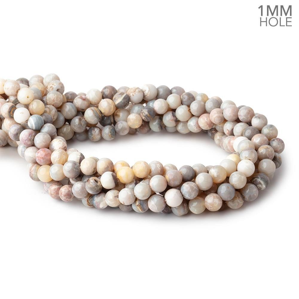 7mm Australian Opal Plain Round Beads 15 inch 57 pieces 1mm Large Hole