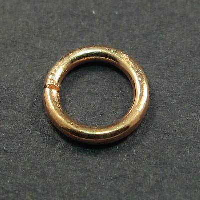 7mm Copper Plain Closed Jumpring 50 pieces
