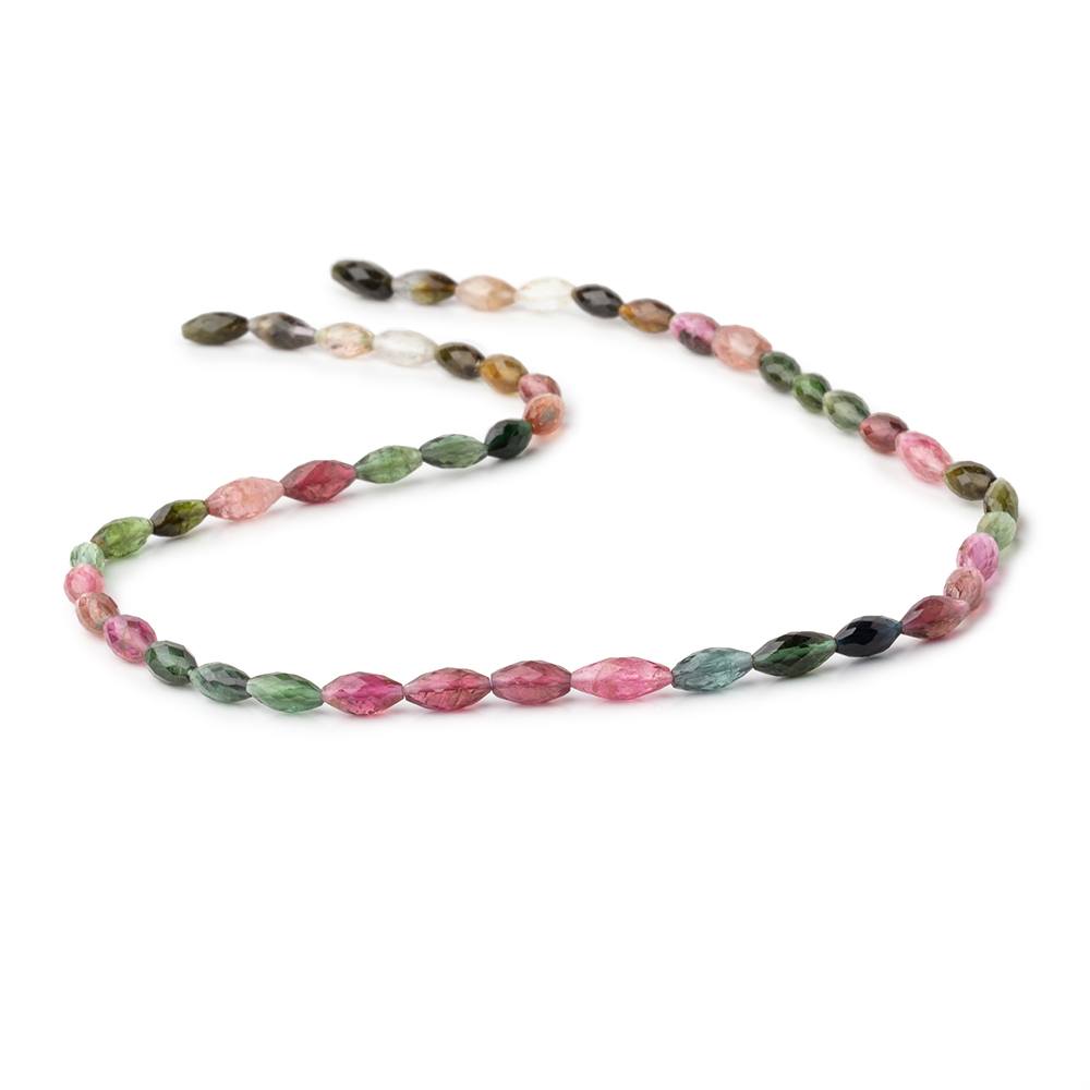 7x4-9x4mm Multi Color Tourmaline Faceted Marquise Beads 15 inch 48 pieces AA
