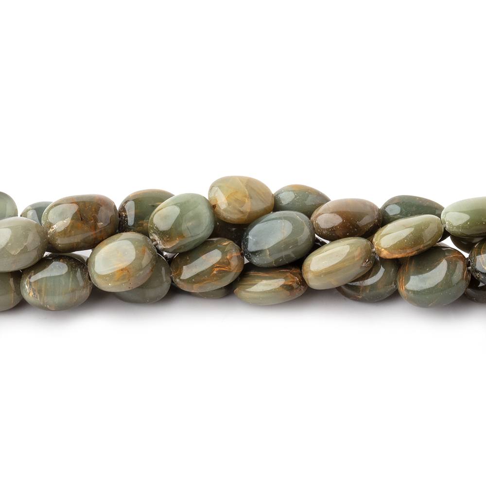 7x5-8x6mm Cat's Eye Quartz Plain Nugget Beads 16 inch 54 pieces