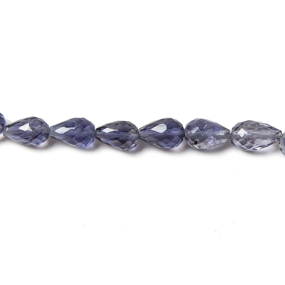 7x5mm To 9x6mm Iolite Straight Drill Tear Drop 8 inch 26  pcs