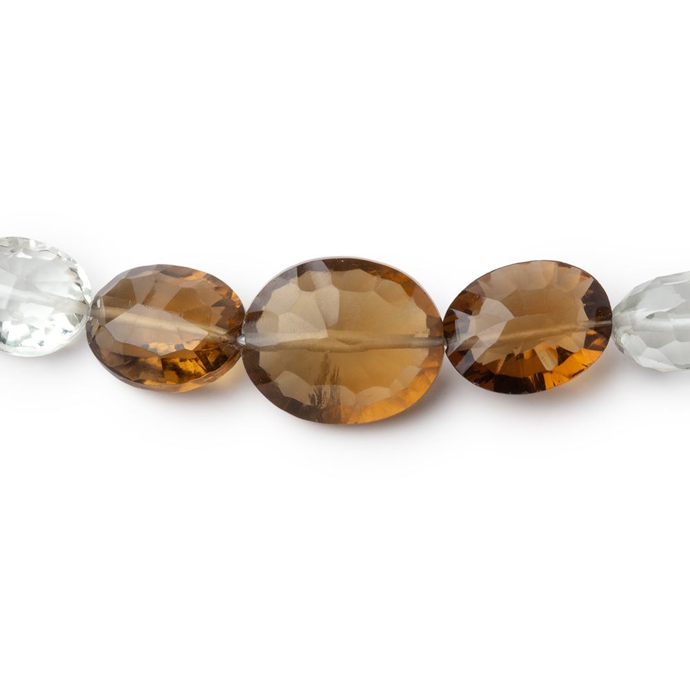 7x6-13x11mm Multi Gem Concave Faceted Oval 14 inch 40 Beads AAA