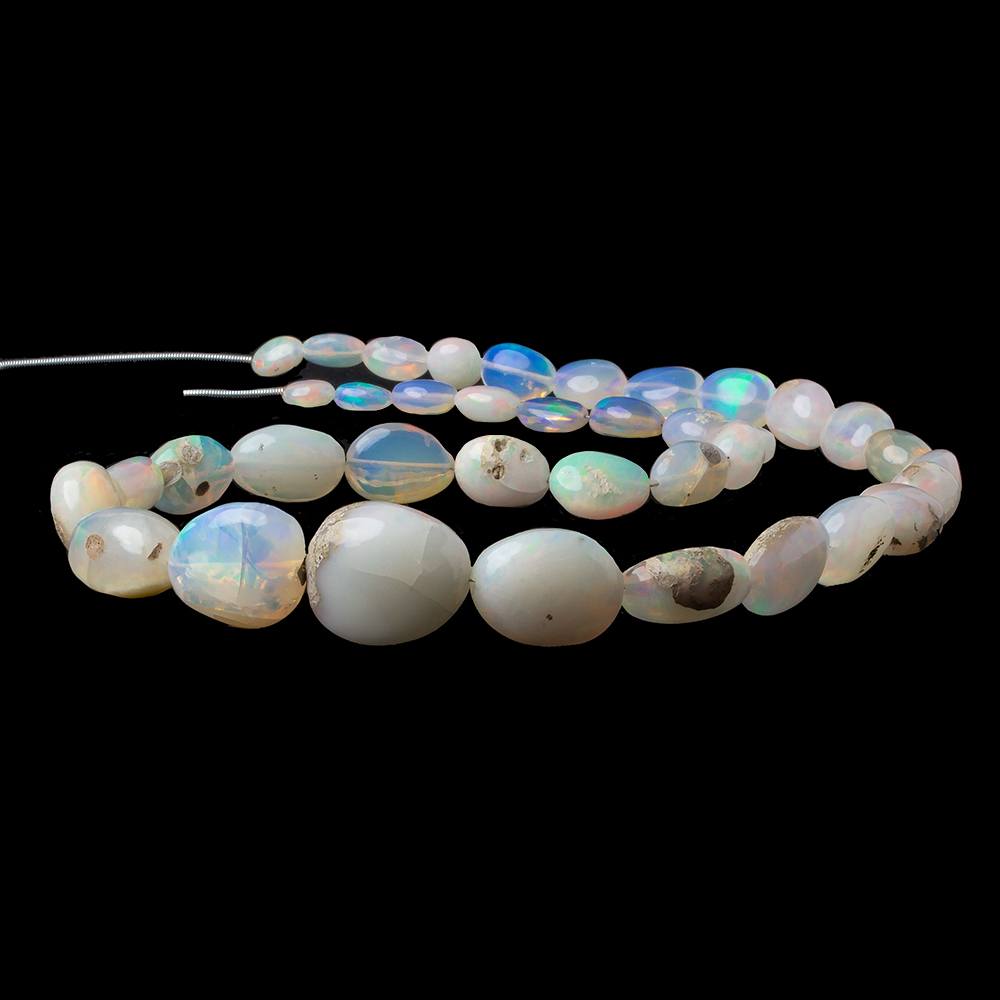 7x6-20x16mm Ethiopian Opal Straight Drill Plain Nuggets 19 inch 38 beads A