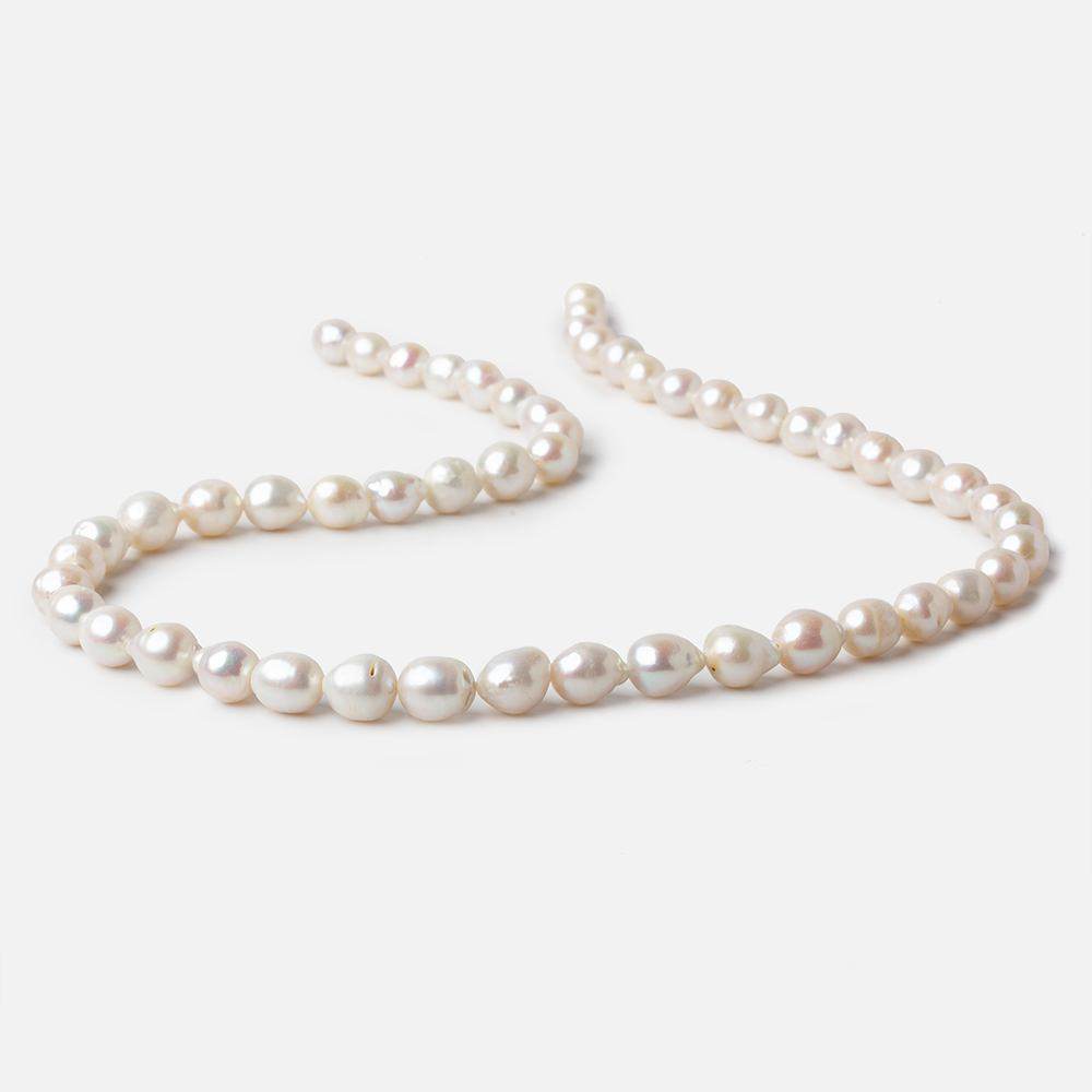 7x6.5-9x7mm Off White Petite Ultra Baroque Freshwater Pearls 15.5 inch 52 pieces