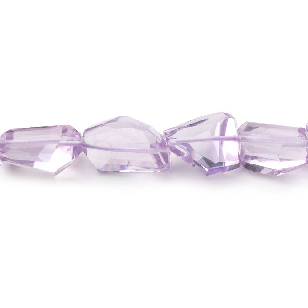 Pink Amethyst Faceted Nugget Beads 17 inch 35 pieces