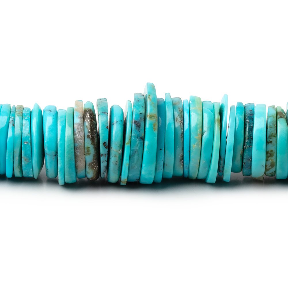 8-12mm Sleeping Beauty Turquoise Plain Heishi Beads 16 inch 290 pieces